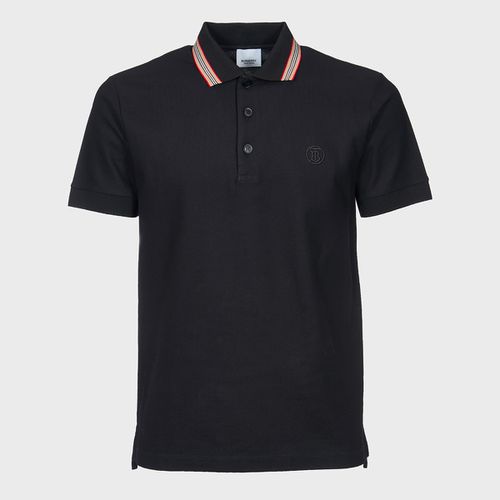 Burberry Black Cotton Polo Shirt - Burberry - Modalova
