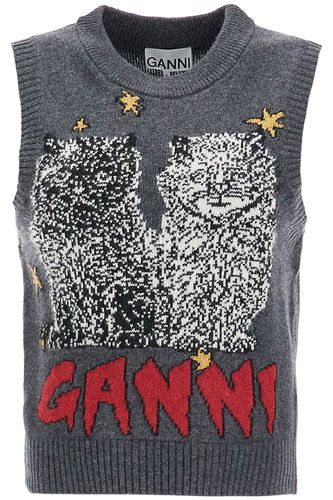 Ganni graphic Cats Vest - Ganni - Modalova