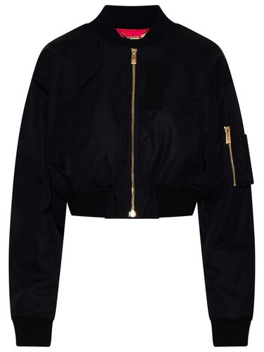 Versace Black Nylon Bomber Jacket - Versace - Modalova