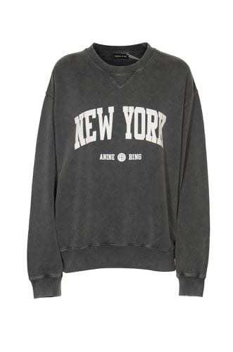 Oversized Logo Ribbed Sweatshirt - Anine Bing - Modalova