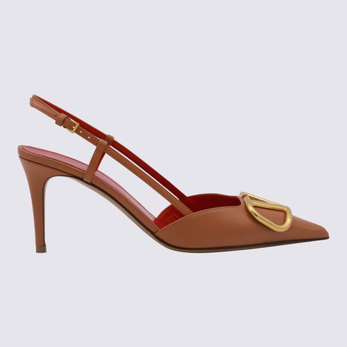 Beige Leather Pumps - Valentino Garavani - Modalova