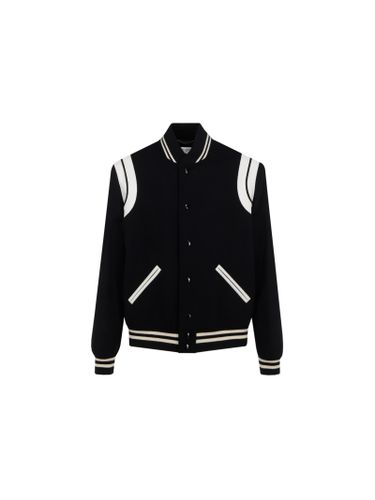 Saint Laurent Teddy College Jacket - Saint Laurent - Modalova