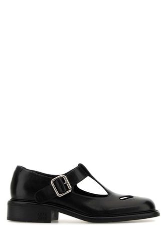 Black Leather Monk Strap Shoes - Miu Miu - Modalova