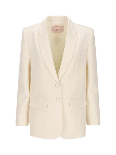 Valentino Toile Iconographe Straight Hem Blazer - Valentino Garavani - Modalova