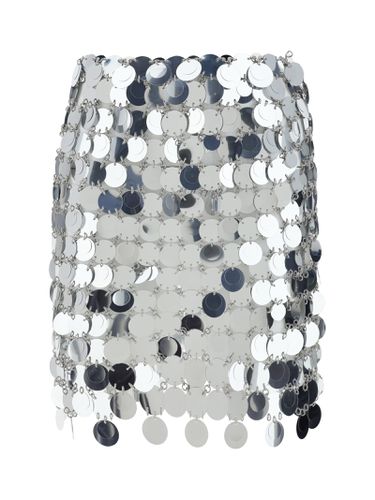 Mini Skirt With Circular Mirror Effect Discs - Paco Rabanne - Modalova