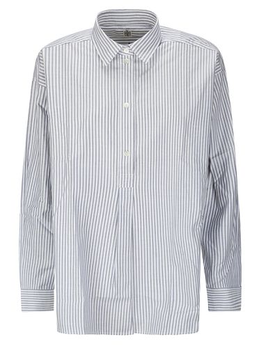 Totême Striped Half-placket Shirt - Totême - Modalova