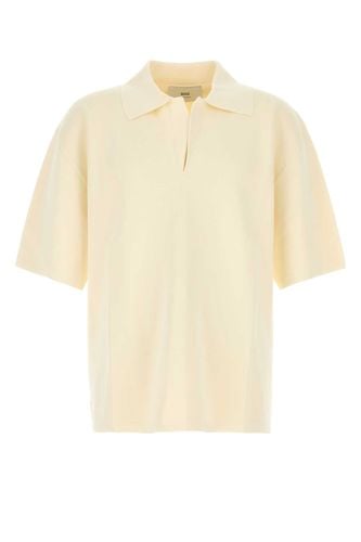 Cream Viscose Blend Oversize Polo Shirt - Ami Alexandre Mattiussi - Modalova