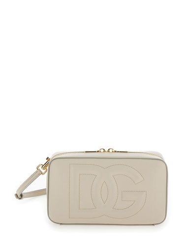 Crossbody Bag With Quilted Logo In Leather Woman - Dolce & Gabbana - Modalova