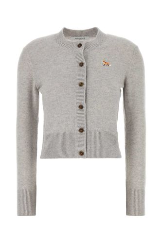 Maison Kitsuné Grey Wool Cardigan - Maison Kitsuné - Modalova