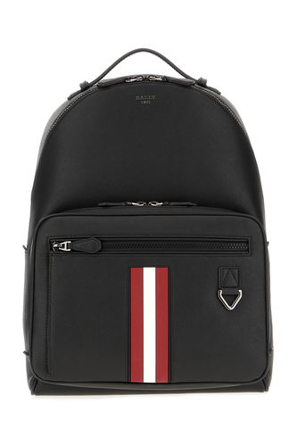 Bally Black Leather Backpack - Bally - Modalova