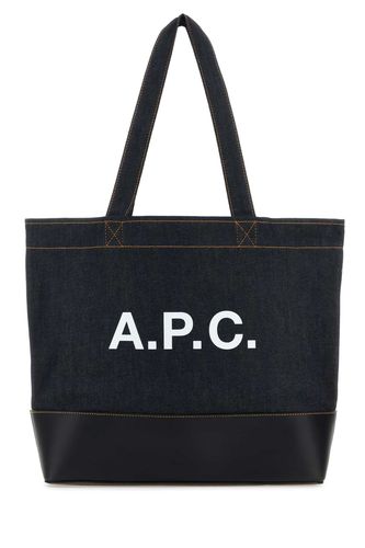 A. P.C. Large shopping Axel Navy Denim Bag - A.P.C. - Modalova