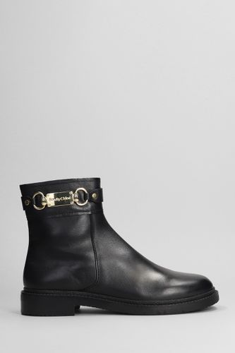 Signature 1 Low Heels Ankle Boots In Leather - See by Chloé - Modalova