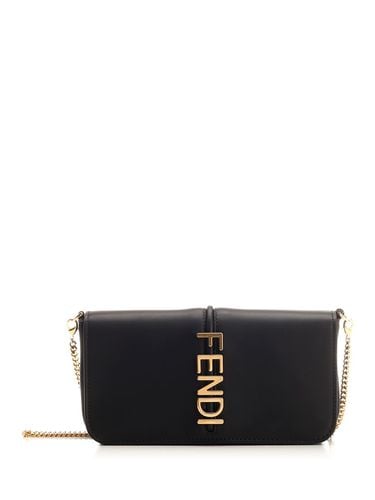 Black fendigraphy Wallet On Chain - Fendi - Modalova