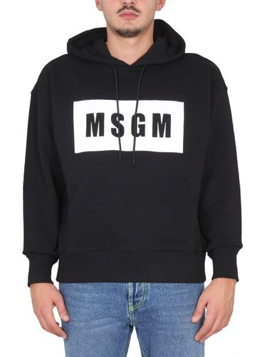 MSGM Logo-printed Drawstring Hoodie - MSGM - Modalova