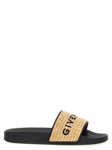 Raffia Logo Embroidery Sandals - Givenchy - Modalova