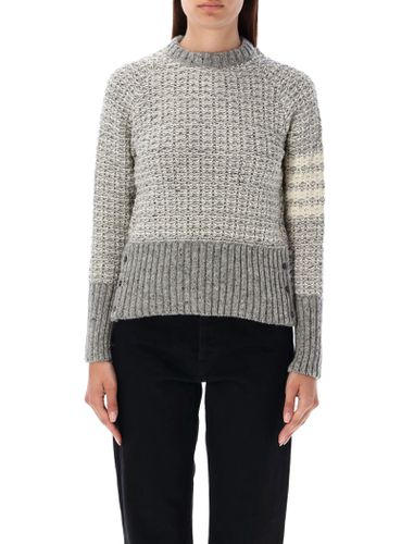 Tuck Stitch Raglan Sleeve Crew Neck Pullover - Thom Browne - Modalova