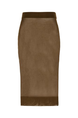 Saint Laurent Brown Viscose Skirt - Saint Laurent - Modalova