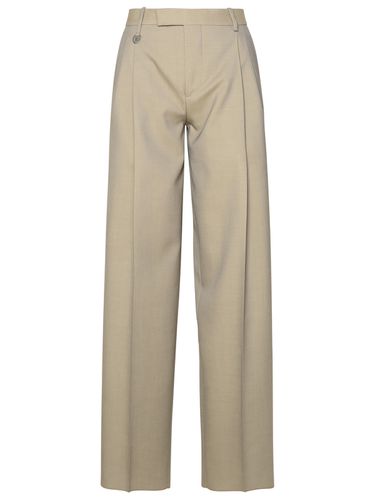 Burberry Beige Virgin Wool Trousers - Burberry - Modalova