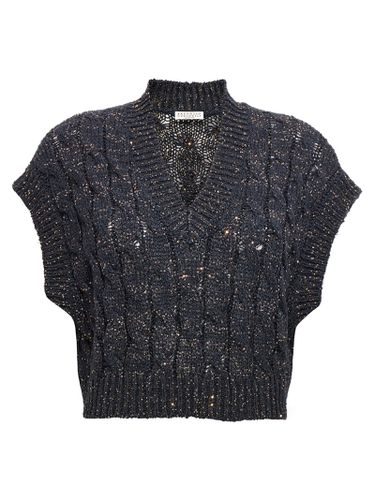 Brunello Cucinelli Sequin Knit Vest - Brunello Cucinelli - Modalova