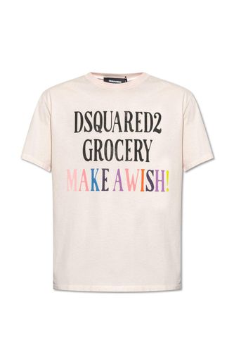 Slogan Printed Crewneck T-shirt - Dsquared2 - Modalova