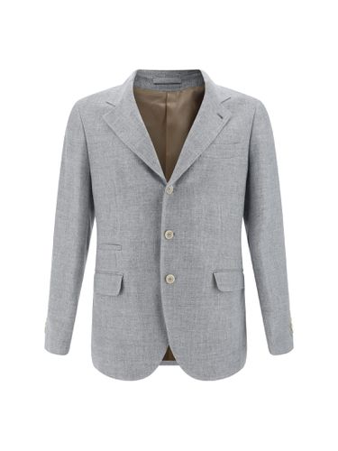 Blazer In Linen, Wool And Silk - Brunello Cucinelli - Modalova