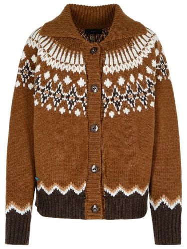 Fair Isle Intarsia Knitted Buttoned Cardi Coat - Alanui - Modalova