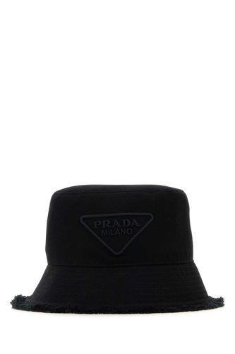 Prada Black Cotton Hat - Prada - Modalova