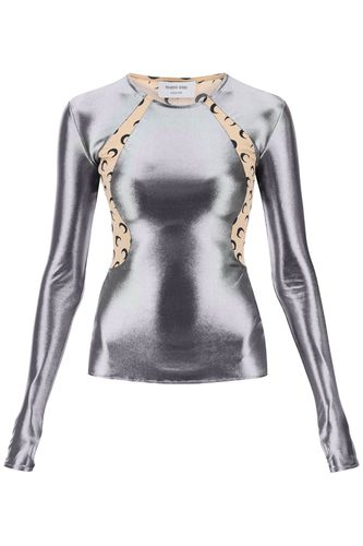 Long-sleeved Top In Regenerated Jersey - Marine Serre - Modalova