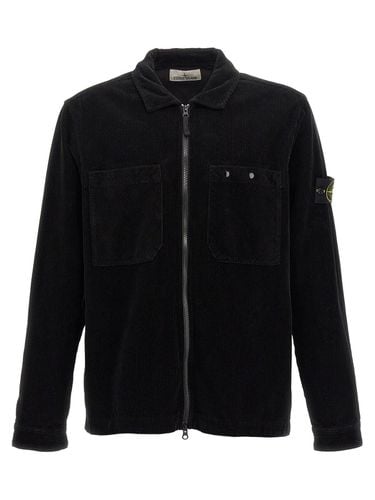 Logo Patch Corduroy Overshirt - Stone Island - Modalova