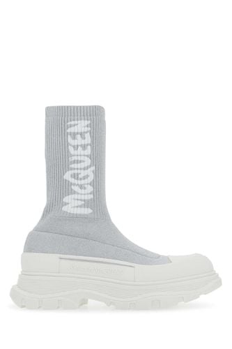 Grey Stretch Nylon Tread Slick Sneakers - Alexander McQueen - Modalova