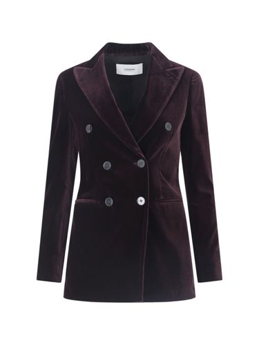 Double-breasted Velvet Blazer - Lardini - Modalova