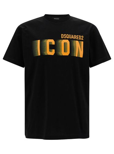 Crewneck T-shirt With Icon Blur Logo Print In Cotton Man - Dsquared2 - Modalova