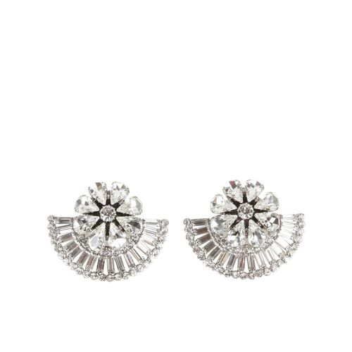 Embellished Clip-on Earrings - Alessandra Rich - Modalova