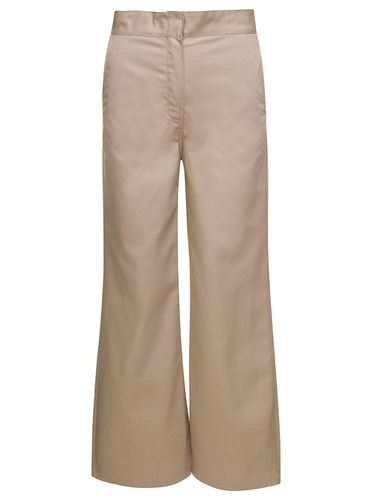 Wide Pants With Concealed Fastening In Polyester Blend Woman - Palm Angels - Modalova