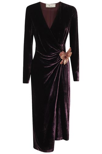 Blumarine Purple Velvet Dress - Blumarine - Modalova