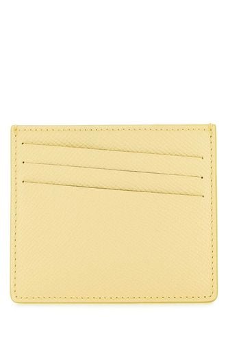 Pastel Yellow Leather Four Stitches Cardholder - Maison Margiela - Modalova