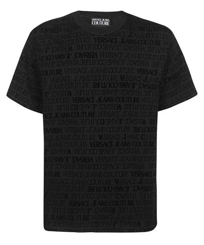 Cotton T-shirt With All Over Logo - Versace Jeans Couture - Modalova