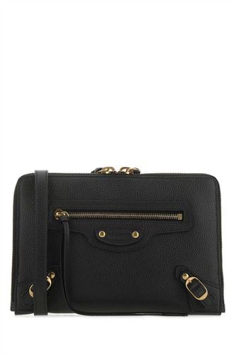 Black Leather Neo Classic S Pouch - Balenciaga - Modalova