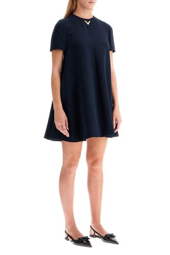 Strucutred Couture Crewneck Straight Hem Dress - Valentino Garavani - Modalova