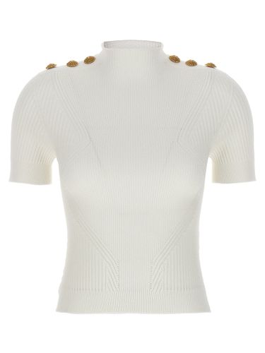 Balmain Gold Button Top - Balmain - Modalova