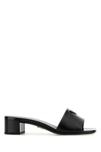 Prada Black Leather Mules - Prada - Modalova