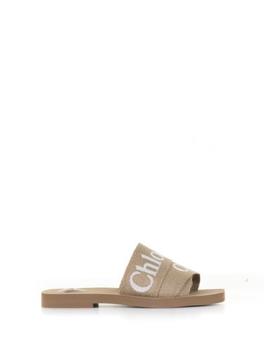 Chloé Woody Beige Slipper - Chloé - Modalova