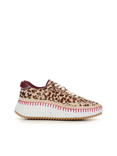 Chloé Nama Leopard-print Sneakers - Chloé - Modalova