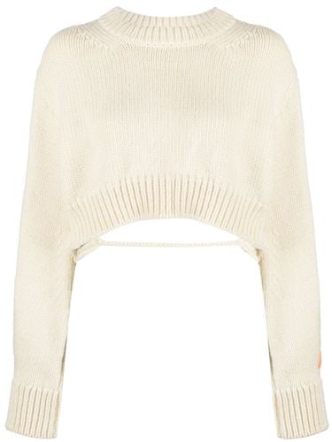 Open-back Cropped Wool Jumper - HERON PRESTON - Modalova