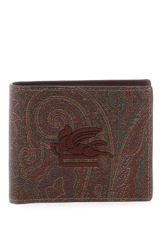 Paisley Bifold Wallet With Pegaso Logo - Etro - Modalova