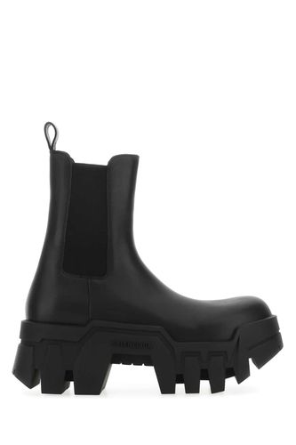 Black Leather Bulldozer Ankle Boots - Balenciaga - Modalova
