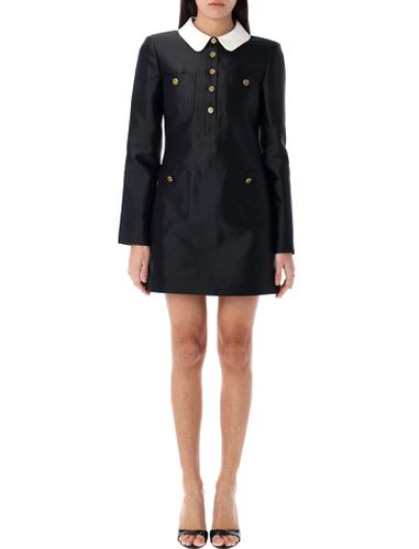 Taffeta Contrast Collar Mini Dress - self-portrait - Modalova