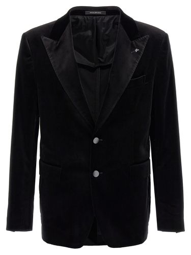 One-breasted Velvet Blazer - Tagliatore - Modalova