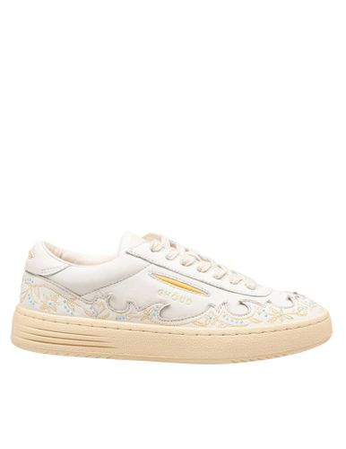 Lido Leather Sneakers With Embroidery - GHOUD - Modalova