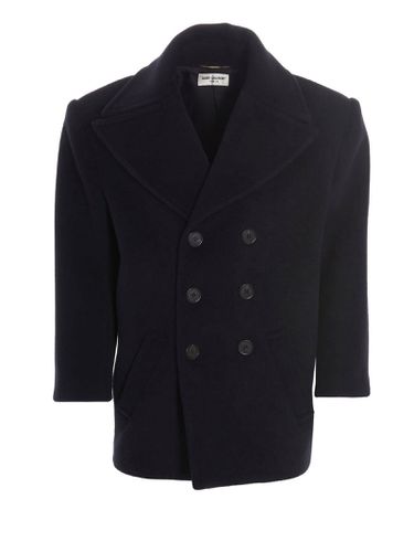 Wool Double Breast Coat - Saint Laurent - Modalova